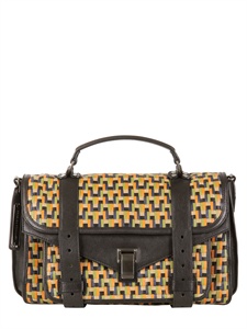 PROENZA SCHOULER - PS1 MEDIUM WOVEN LEATHER SATCHEL