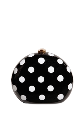 ROCIO - GAIA DOTTY COLORED ACACIA WOOD CLUTCH