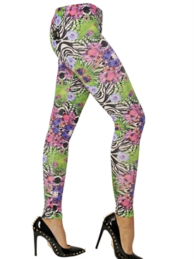PHILIPP PLEIN - PRINTED VISCOSE JERSEY LEGGINGS
