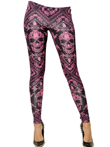 PHILIPP PLEIN - PRINTED VISCOSE JERSEY LEGGINGS