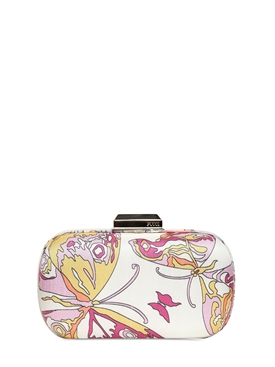 EMILIO PUCCI - EVENING "PAPILLION" PRINT SATIN CLUTCH
