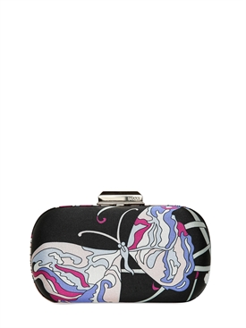 EMILIO PUCCI - EVENING "PAPILLION" PRINTED SATIN CLUTCH