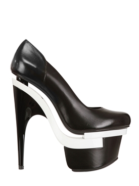 VERSACE - 160MM MIRRORED LEATHER PUMPS