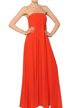 MSGM - TECHNO GEORGETTE LONG DRESS