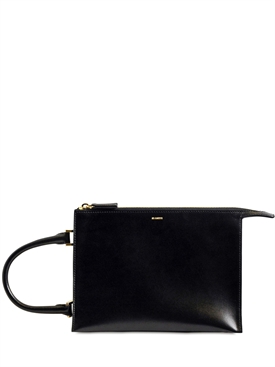 JIL SANDER - NIZAN BRUSHED LEATHER CLUTCH