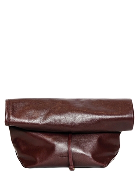 JIL SANDER - NUZZI NAPPA LEATHER LUNCH BAG CLUTCH