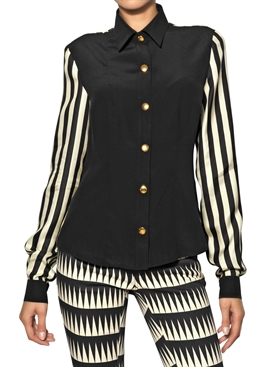 FAUSTO PUGLISI - PRINTED SILK TWILL SHIRT