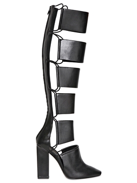 ALEXANDER WANG - 110MM MARTA CALFSKIN ELASTIC HIGH BOOTS