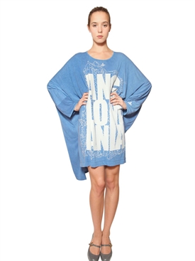 VIVIENNE WESTWOOD ANGLOMANIA - ANGLOMANIA PRINTED JERSEY OVERSIZE DRESS