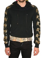 JOHN GALLIANO - CHAIN SLEEVE HOODED JERSEY SWEATSHIRT