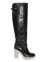 STRATEGIA - SHINY DOUBLE BUCKLE CREPE SOLE BOOTS