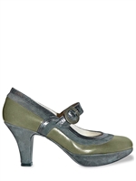 ERNESTO ESPOSITO - PATENT AND SUEDE TRIM MARY JANE PUMPS