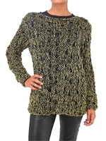 IT - SUEDE AND MOHAIR KNIT SWEATER