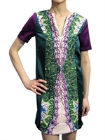 MANISH ARORA - VORTEX SEIDEN SATIN KLEID MIT STICKEREI
