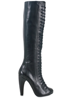 NICOLE BRUNDAGE - FAUX LACE-UP BOOTS