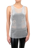 ANN DEMEUL.BLANCHE - EMBROIDERED TULLE TANK TOP