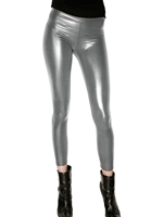 KOVA&T - LATEX ZIP HEM LEGGING TROUSERS - GREY