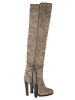 AZZARO - KNEE HIGH SUEDE TASSEL BOOTS