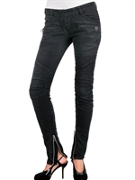 BALMAIN - STRETCH DESTROYED JEANS MIT STEPPNAHT