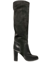SERGIO ROSSI - SUEDE AND LEATHER BOOTS