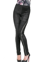 HAIDER ACKERMANN - LIMIT.ED SUEDE ZIP LEGGINGS
