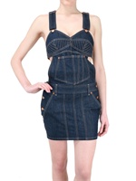 JEAN-PAUL GAULTIER - DUNGAREE DRESS - INDIGO