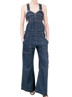 JEAN-PAUL GAULTIER - TUTA DI DENIM CON BRETELLE