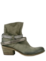 STRATEGIA - MASH AND STUDS WASHED LEATHER LOW BOOTS