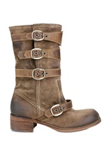 STRATEGIA - SUEDE BUCKLES BOOTS