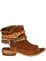 STRATEGIA - SUEDE OPEN TOE LOW BOOTS