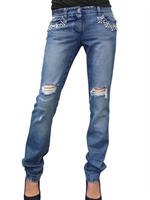 DOLCE & GABBANA - STRETCH DENIM JEWEL GISELE JEANS