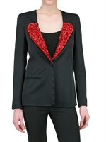 EMANUEL UNGARO - VISCOSE SEQUIN LAPEL JACKET