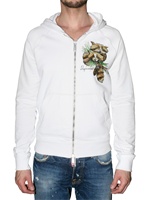 DSQUARED - PROCIONE ZIP HOODIE FLEECE SWEATSHIRT