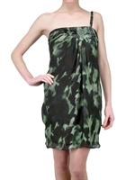 JOHN RICHMOND - CRYSTAL CAMOUFLAGE MOUSSELINE DRESS