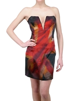 JOHN RICHMOND - FLAG PRINT SATIN DRESS