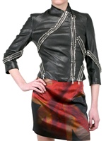 JOHN RICHMOND - CHAIN LEATHER JACKET