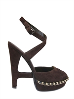 YVES SAINT-LAURENT - SUEDE ESSENTIEL A STRAP SANDALS