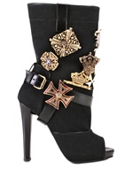 JO NO FUI - CANVAS COTTON WITH PINS BOOTS