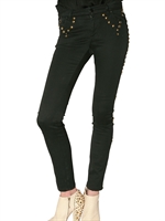 GIVENCHY - STUDDED STRETCH DENIM JEANS