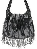 ZAGLIANI - FRINGE PYTHON SHOULDER BAG