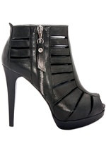 STUART WEITZMAN - PEEP TOE LOW BOOTS