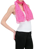 DANIELLE SCUTT - SILK CHIFFON POLKA DOT PRINT SCARF