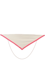 RADÀ - PEARL SATIN SCARF - WHITE/ORANGE