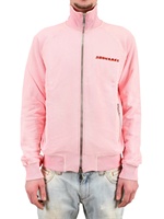 DSQUARED - WASHED FLEECE FRONT ZIP SWEATSHIRT