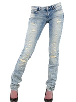 D&G - DESTROYED STRETCH DENIM CUTE JEANS