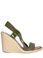 SARAH SUMMER - ELASTIC BAND CROSS OVER STUDDED WEDGES