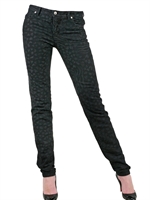 MCQ ALEXANDER MCQUEEN - LUREX LEOPARD DENIM JEANS
