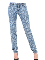 MCQ ALEXANDER MCQUEEN - LUREX LEOPARD DENIM JEANS