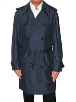 AQUASCUTUM - NYLON AQUAMAC DB BELTED TRENCH COAT