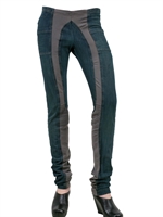 RICK OWENS - STRETCH DENIM BIKER JEANS